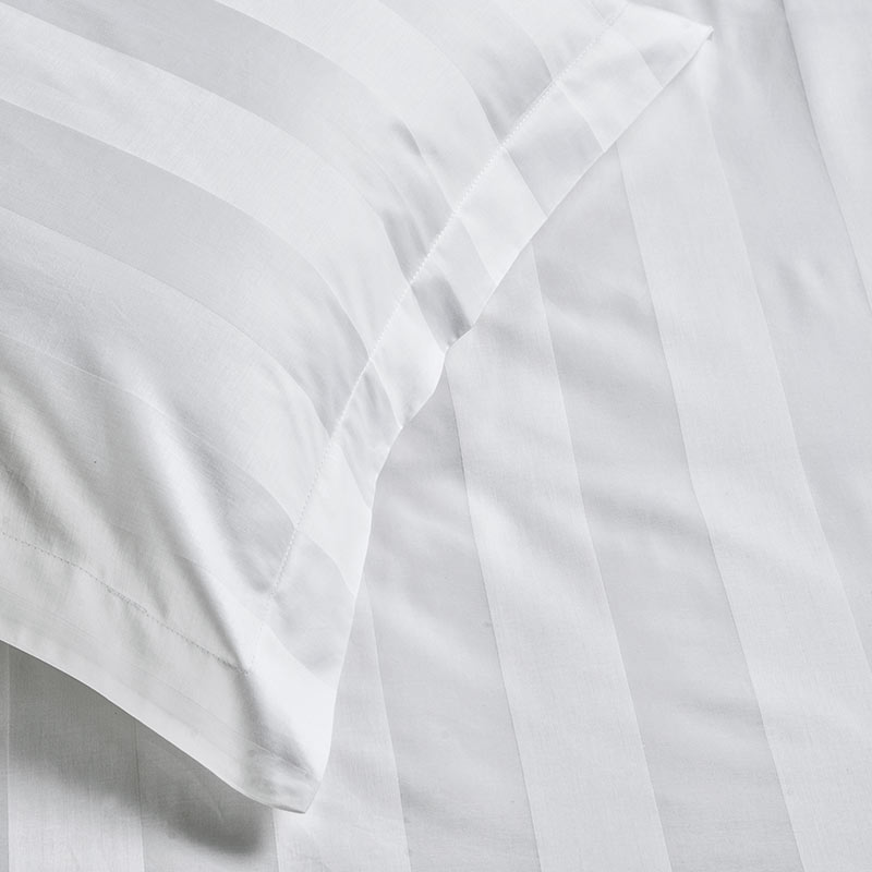 Housse de couette Coton satin rayé 6 cm